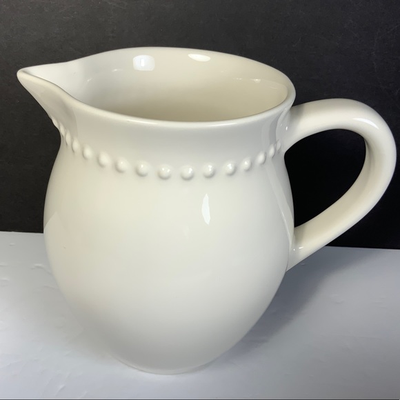 Pottery Barn Dining Pottery Barn Pitcher Emma White Beaded Beverage